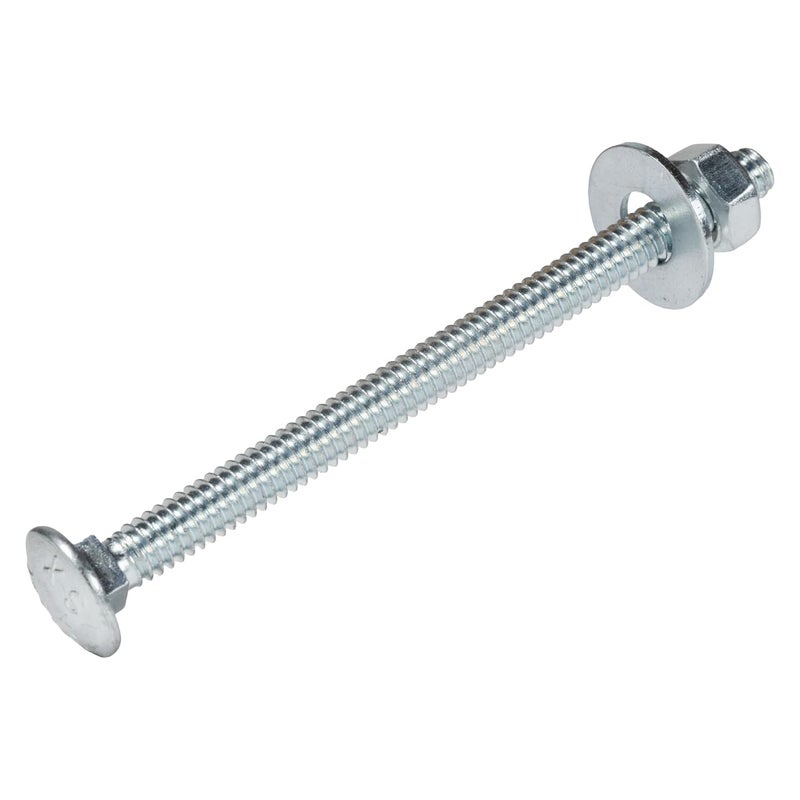 MAKERS BOLT 1/4" x 3-1/2" (100 Pack) Zinc Carriage Bolt Kit, Grade 307A by - Image 1